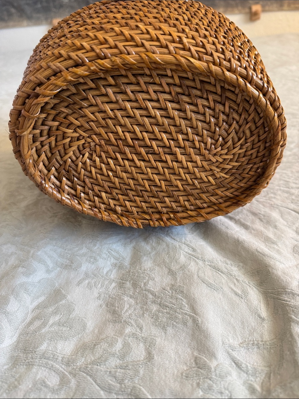 Patricia Nash Brown Woven Round Mini Italian Leather Crossbody Bag - Picture 6 of 16